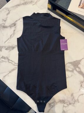 NWT Yummie “Kinsley”Women’s Black Sleeveless One-Piece Bodysuit